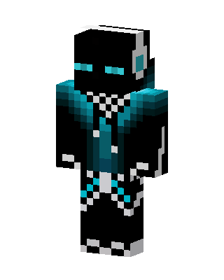 Cyan Cyber Ninja skin, 3D preview