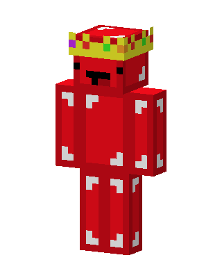 Crowned Mooshroom skin, 3D preview