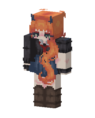 Ember Demon Girl Minecraft skin