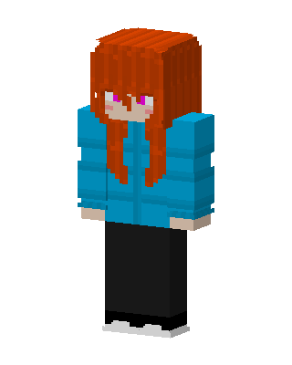 Blue Player Girl skin, 3D preview