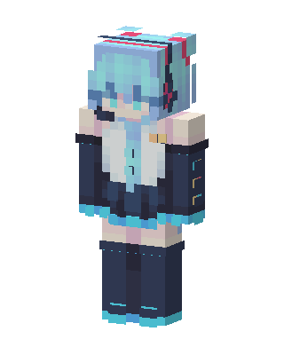 Hatsune Miku skin, 3D preview