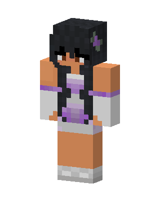 Lavender Dress Girl skin, 3D preview