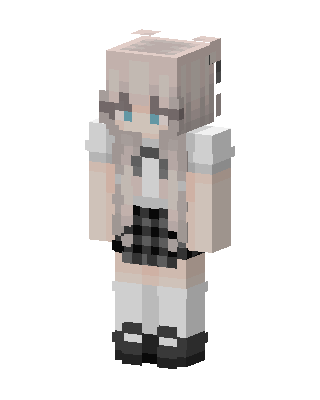 White Anime Girl Minecraft white skin