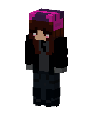 Black Emo Girl skin, 3D preview