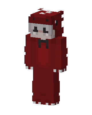 Red Dino Onesie skin, 3D preview