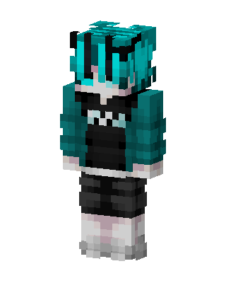 Teal Hoodie Kid skin, 3D preview
