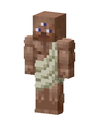 Muscular Caveman skin, 3D preview