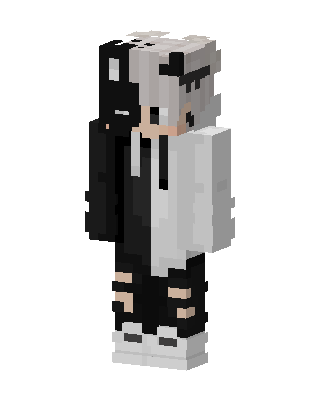 Split Hoodie Boy skin, 3D preview