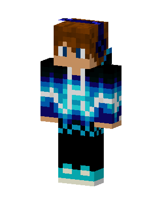 Blue Flame Gamer skin, 3D preview