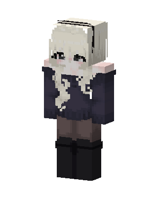 Gray Anime Girl skin, 3D preview