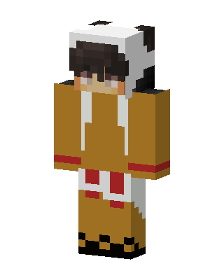Panda Hoodie Boy skin, 3D preview