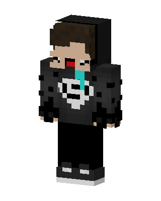 Derp Skull Hoodie skin, 3D preview