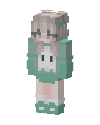Mint Ghost Hoodie Minecraft skin
