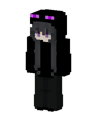 Black Villain Girl skin, 3D preview