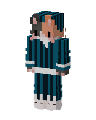 Pajama Calico Cat skin, 3D preview