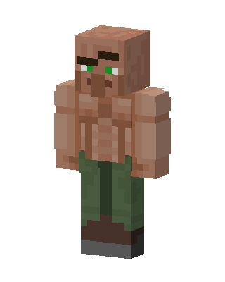 Buff Villager skin, 3D preview