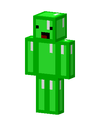 Green Slime Guy skin, 3D preview