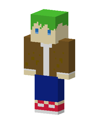 Brown Student Boy skin, 3D preview