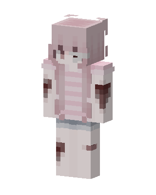 Pink Anime Girl skin, 3D preview