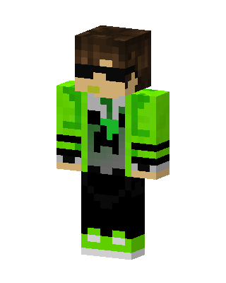 Neon Green Hoodie Minecraft skin