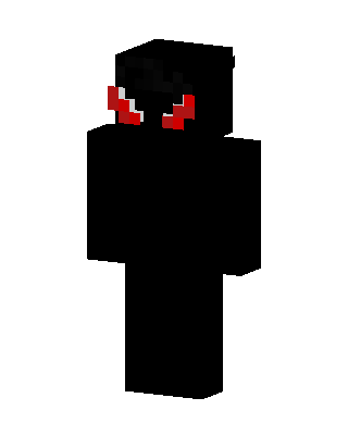 Black Glowing Villain Boy skin, 3D preview