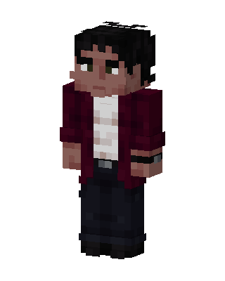 Crimson Jacket Guy skin, 3D preview