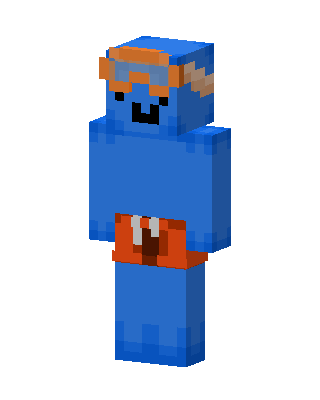 Blue Goggles Blob skin, 3D preview