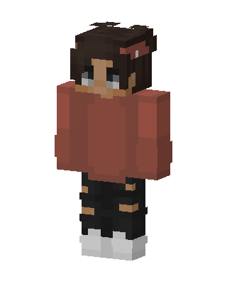 Red Hoodie Boy skin, 3D preview