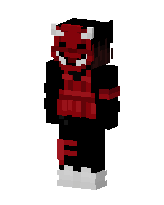 Red Oni skin, 3D preview