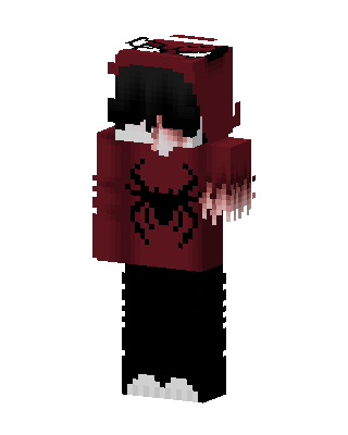Crimson Spider Hoodie Minecraft skin