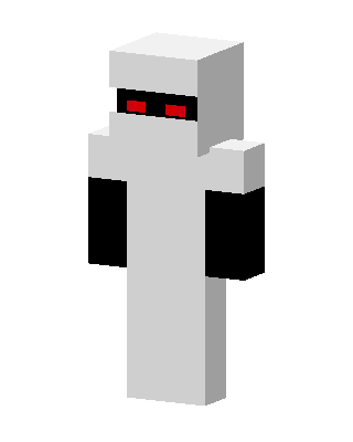 Red Eyed Ghost Minecraft skin