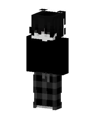 Black Emo Minecraft goth skin