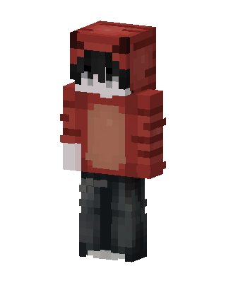Red Tiger Hoodie skin, 3D preview