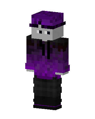 Purple Hoodie Guy skin, 3D preview