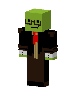 Green Zombie Boy skin, 3D preview