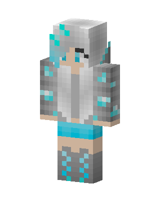 Gray Hero Girl Minecraft skin