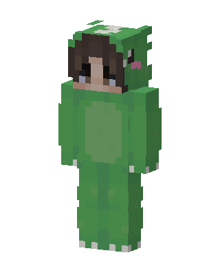 Dino Onesie skin, 3D preview