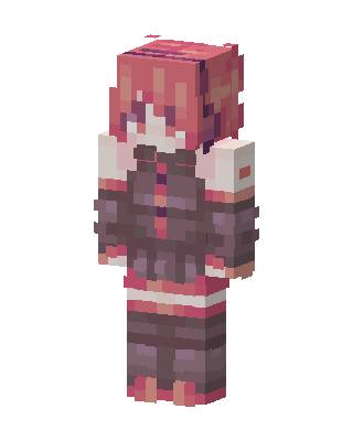 Pink Anime Girl skin, 3D preview
