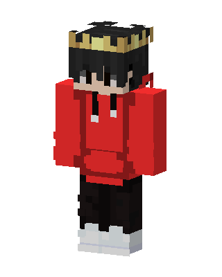Crowned Red Hoodie skin, 3D preview