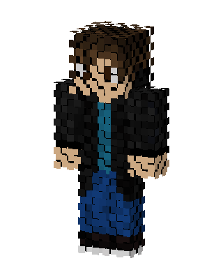 Casual Jacket Guy skin, 3D preview