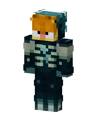 Skeleton Garfield skin, 3D preview