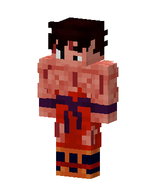 Battle Damaged Goku skin, 3D preview