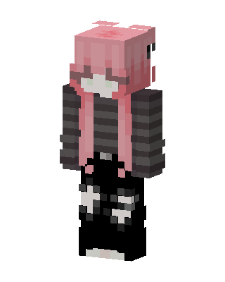 Pink Grunge Girl skin, 3D preview
