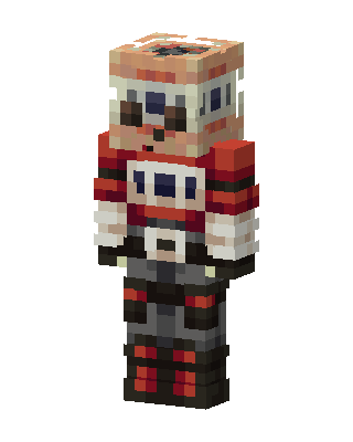 Red Hero Boy skin, 3D preview