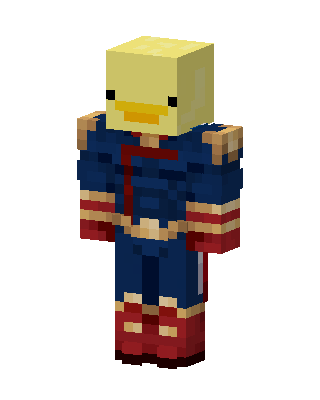 Captain Duck skin, 3D preview