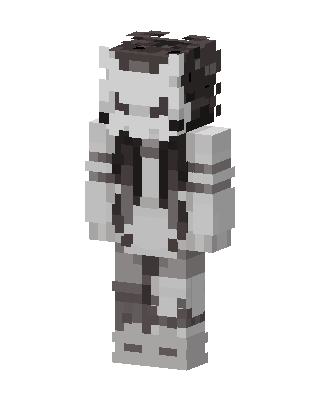 Monochrome Cat skin, 3D preview