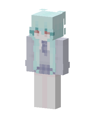 Teal Anime Girl Minecraft skin