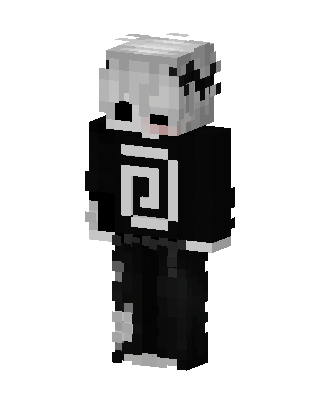 Monochrome Spiral skin, 3D preview