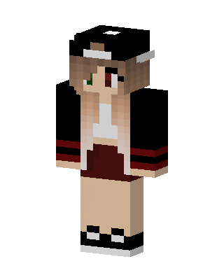 Black Athlete Girl skin, 3D preview