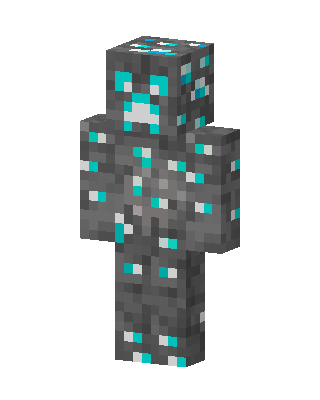 Diamond Ore Golem skin, 3D preview